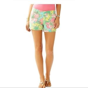 Lilly Pulitzer Floral Print Shorts - Pink, Green, Yellow